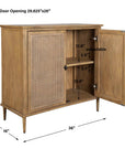 Coast - 2 Door Rattan Cabinet - Woodtone