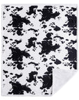Campfire - Elsa Cowhide Campfire Sherpa Throw 6 Per Carton - Black / White