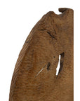 Teak Sculpture Set Set of 2 - Dark Brown
