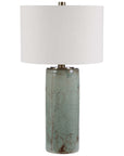 Callais - Crackled Table Lamp - Aqua