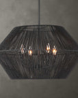 Suva - 4 Light Rope Pendant - Black
