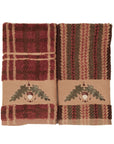 Embroidered Acorn Towel Set, Plaid Set of 3 , 2 Per Carton - Multi