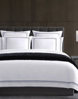 Border Embroidery - Queen Sheet Set Set of 4 - Navy