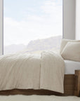 Tempe Matelasse - Queen Duvet Cover Set Set of 3 - Sand