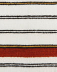 Solola - 100% Wool Handwoven Throw Blanket - Orange / Natural