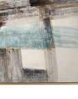Framed Canvas Quiet Structure - Silver