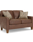 Moxy - Fabric Loveseat With Straight Track Arms