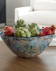 Genovesa - Aqua Glass Bowl - Blue