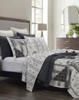 Patchwork Prairie - King Reversible Quilt Set Set of 3 - Black