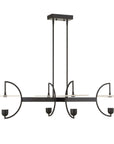 Kyoto - 4 Light Linear LED Chandelier - Black