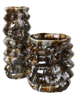 Cuoco - Glazed Vases (Set of 2) - Brown