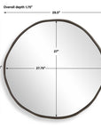 Lowen - Round Mirror - Bronze