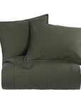 Cotton Canvas - King Stonewashed Coverlet Set Set of 3 - Duffle Bag