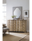 Boheme - Nourmand Linen Wrapped Mirror - Pearl Silver