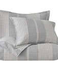 Lane - Queen Stripe Comforter Set Set of 3 - Gray