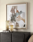 Cohesion - Framed Abstract Print - Black / Blue / Gray / Orange