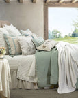 Belmont - Queen Comforter Set Set of 4 - Green / White