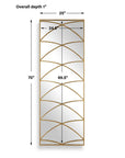Crossed Up - Full Length Mirror - Gold