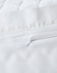 High Shine Satin - 21" x 34" Quatrefoil Quilt Pillow Sham Set (Set of 2) - White