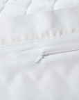High Shine Satin - 21" x 34" Quatrefoil Quilt Pillow Sham Set Set of 2 - White