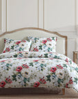 Peony - Queen Washed Linen Comforter Set Set of 3 - Blossom