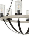 Edgecomb - 6 Light Indoor-Outdoor Chandelier - Black / Gray