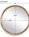 Atkinson - Modern Round Mirror - Brass
