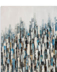 Blue Lines Canvas Art - Blue