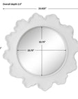 Sea Coral - Round Mirror - White