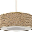 Pinchot - 4 Light Rattan Drum Pendant - Brown