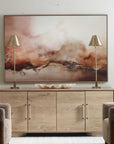 Rise - Framed Modern Canvas - Black / Brown / Orange / White