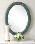 Bonaire - Oval Mirror - Teal Blue