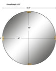 Clip - Modern Round Mirror