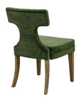 Oliver - Dining Chair Set of 2 - Moss Green / Rustic Brown