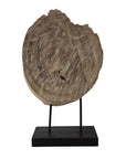 Wood Sculpture - Light Brown / Black