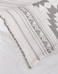Free Spirit - Queen Comforter Set Set of 4 - Gray / White