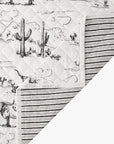 Ranch Life - King Western Toile Reversible Quilt Set Set of 3 - Black