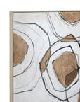 Rhetoric Canvas Art - White / Light Brown