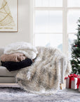 Ruched Rabbit - Double-Sided Oversized Throw - Blush