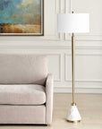 Curran - Tapered Metal Floor Lamp - White