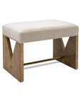 Laurent - Accent Stool - Brown Ash Burl / Gray