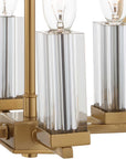 Montreal - 4 Light Brass Lantern Pendant - Gold