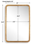 Vestry - Antique Brass Mirror - Brass / Gold