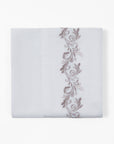 Scroll Sheet - Queen 350TC Gray Scroll Embroidered Sheet Set Set of 4 - White