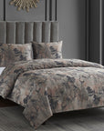 Pastoral Jacquard - King Duvet Cover Set Set of 3 - Rose Gold
