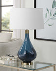 Riviera - Art Glass Table Lamp - Blue