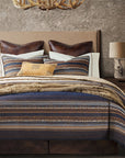 Estes - Queen Chenille Duvet Cover Set (Set of 3) - Blue