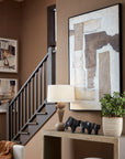 Interference - Hand Painted Canvas - Dark Brown