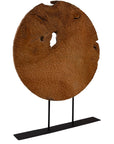 Teak Sculpture Set (Set of 2) - Dark Brown