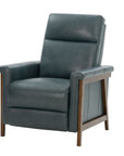 Lewiston B - Push Thru The Arm Recliner - Bluegray